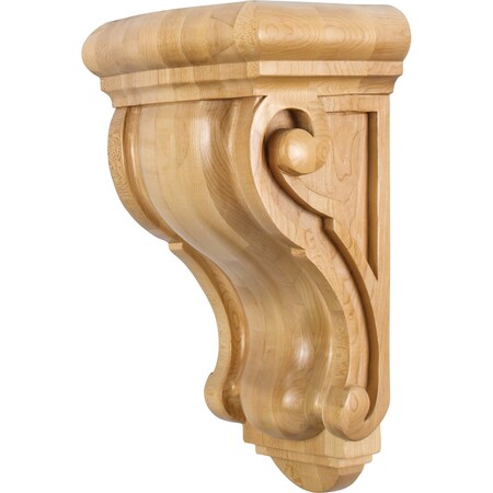 Hardware Resources 8-1/8" Wx6-1/8"Dx14"H Maple Scrolled Corbel CORQ-7MP
